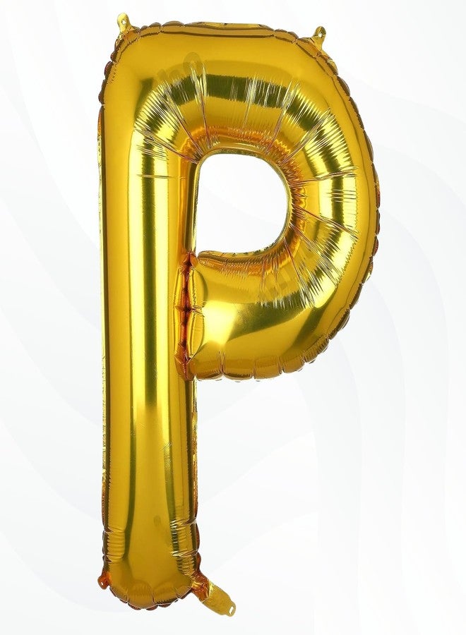 Flyloons Gold P Letter Foil Balloon Alphabets Balloons Perfect for Birthday Decoration Items, Anniversary, Bachelorette, Wedding, Farewell Create Your Own Custom Phrase and Name - Image 1